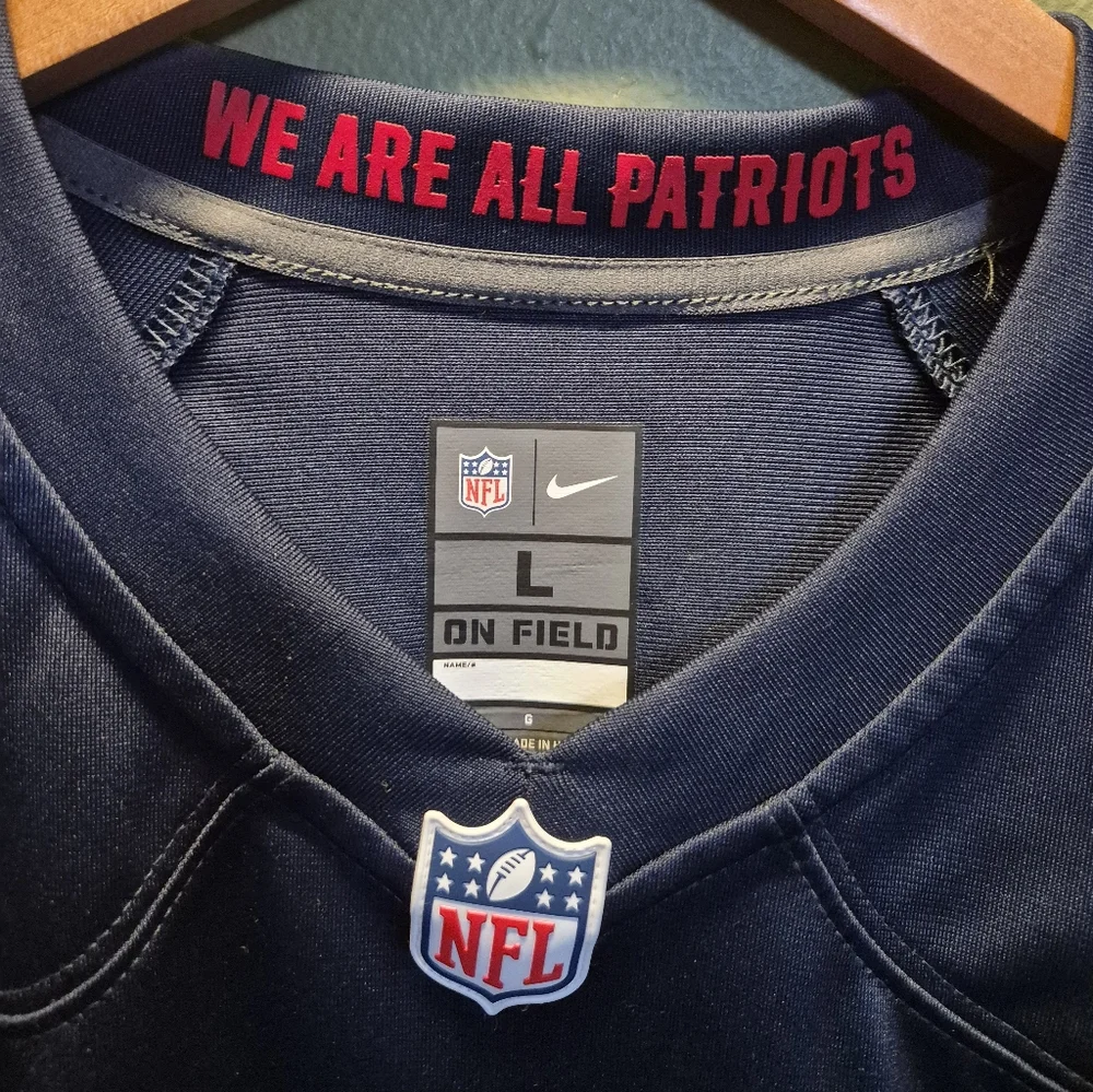 Nike New England Patriots Cam Newton #1 NFL On Field Jersey Size Large Navy - Picture 2 of 4